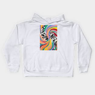 may abstract rainbow  colour Kids Hoodie